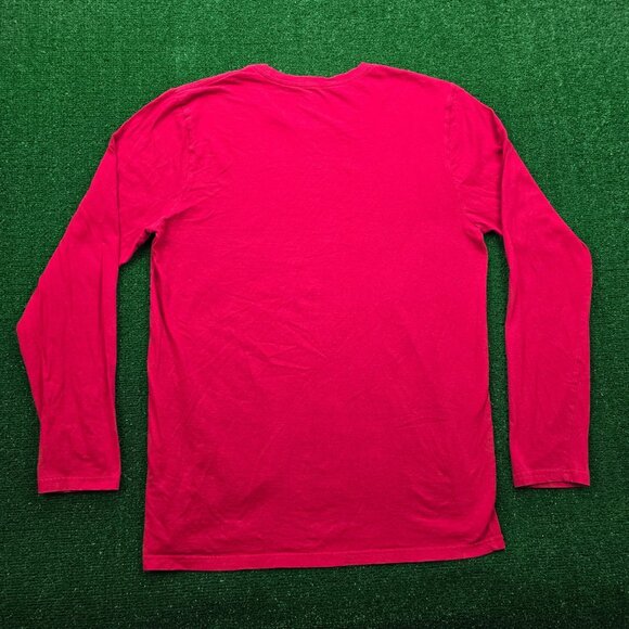 Oakley Tshirt Men XL Red Long Sleeve Regular Fit Logo Print Surfer Skater Casual - Picture 6 of 6